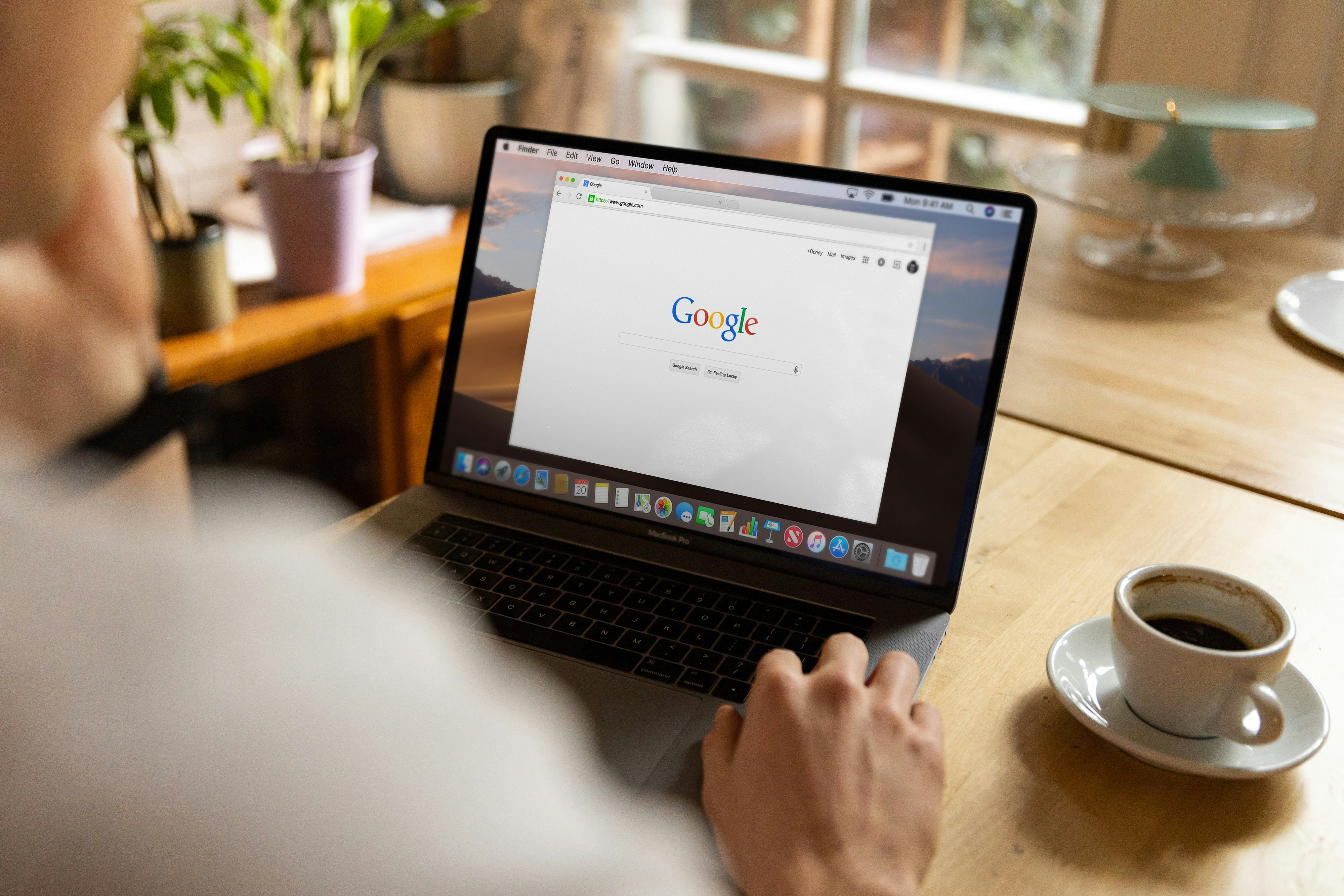 Laptop showing a search browser window